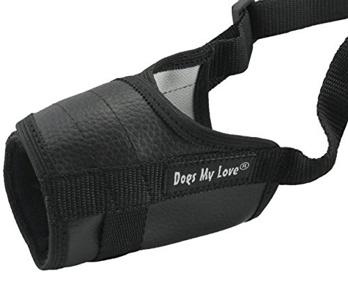 Adjustable Dog Muzzle 6 Sizes Black  XS  5 5  7 5  Snout Circumf