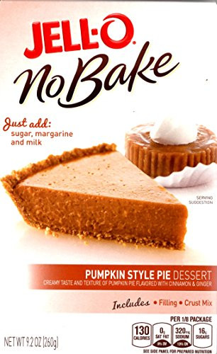 Jell O No Bake Pumpkin Style Pie Dessert  9 2 Ounce Box