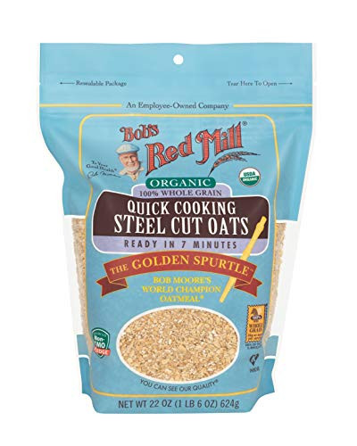 Bob s Red Mill Organic Quick Cook Steel Cut Oats  22 Ounce  Pack of 1