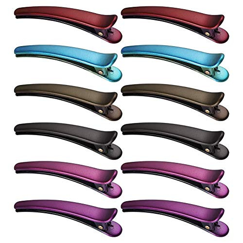 OKA Hair Clips for Styling 12 Pieces Colorful Hair Clips Non Slip Plastic Duckbill Alligator Hair Barrettes Pins for Women Ladies and Girls OKA Hair Clips for Styling 12 Pieces Colorful Hair Clips Non Slip Plastic Duckbill Alligator Hair Barrettes Pins for Women Ladies and Girls
