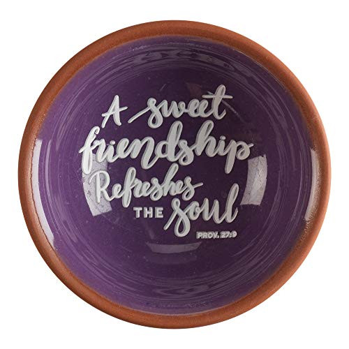 Dicksons Sweet Friendship Refreshes Soul Purple 2 75 inch Terra Cotta Decorative Tabletop Trinket Tray Dicksons Sweet Friendship Refreshes Soul Purple 2 75 inch Terra Cotta Decorative Tabletop Trinket Tray