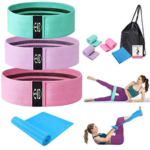BAMSKAROSA Booty Bands Fabric Resistance Bands for Legs and Butt Non Slip Thicken Hip Resistance Loops Exercise Bands Workout Bands Glute Bands for Women BAMSKAROSA Booty Bands Fabric Resistance Bands for Legs and Butt Non Slip Thicken Hip Resistance Loops Exercise Bands Workout Bands Glute Bands for Women
