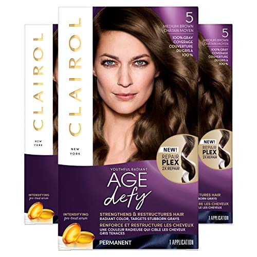 Clairol Age Defy Permanent Hair Color  5 Medium Brown  1 Count