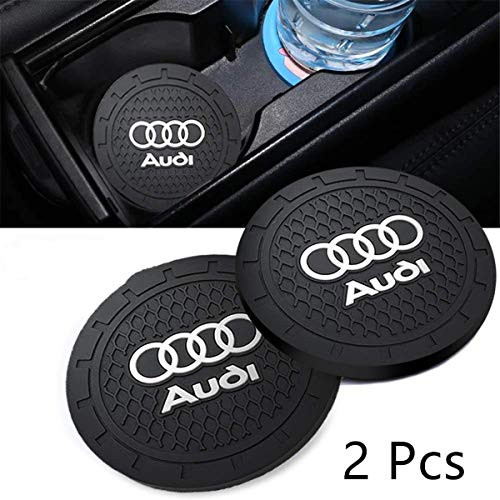 JDopption Car Logo Cup Holder Coaster Insert Cup Mat for Audi Accesories Silicone  Audi