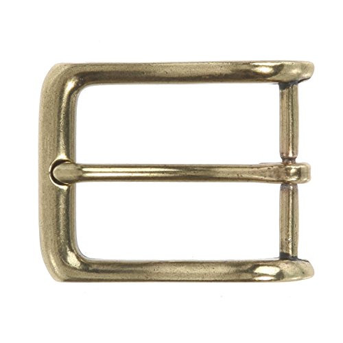 1 3 8   33 mm  Nickel Free Single Prong Rectangular Belt Buckle  Antique Brass