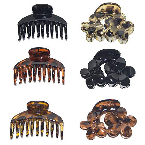 6Pcs Tortoise Claw Hair Clips Hair Barrettes French Hair Clips Black Banana Leopard Hair Barrettes Celluloid Clips Large Fashion Accessories for Women Girls Thin Thick Hair 2 styles 6Pcs Tortoise Claw Hair Clips Hair Barrettes French Hair Clips Black Banana Leopard Hair Barrettes Celluloid Clips Large Fashion Accessories for Women Girls Thin Thick Hair 2 styles
