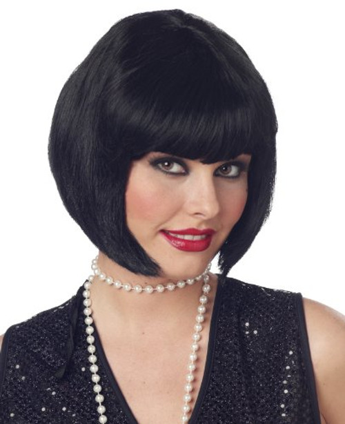 California Costumes Women s Flapper Wig Black One Size