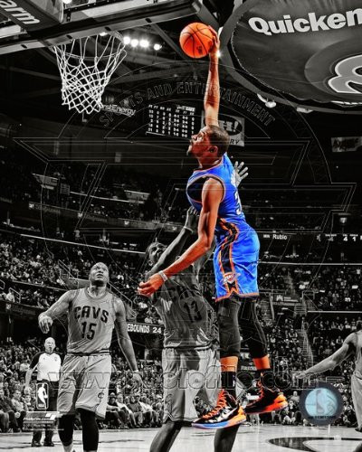 NBA Kevin Durant OKC Thunder 2013 Spotlight Action Photo 8x10