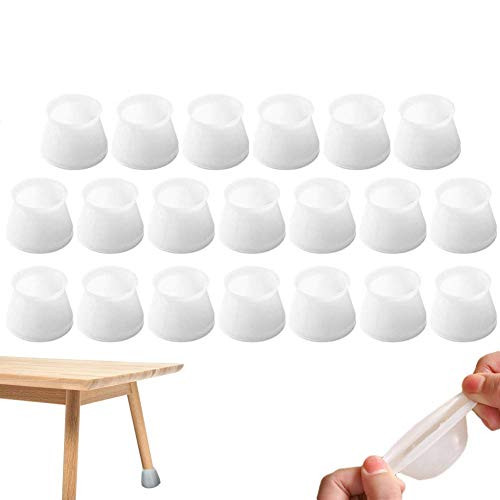 Furniture Silicon Protection Cover 20 Pack  Chair Leg Caps Silicone Floor Protector Round Furniture Table Feet Cover  Anti Slip Bottom Chair Pads   Prevents Scratches and Noise Without Leaving Marks