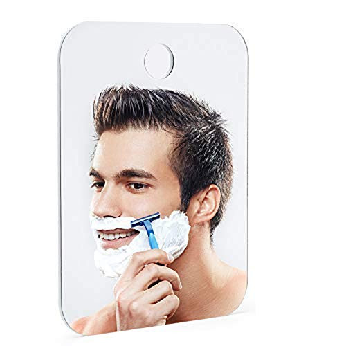 Mydio Shave Well Fog Free Shower Mirror?Portable Anti Fog Shower Mirror Bathroom Fogless Fog Free Mirror Washroom Travel?Includes 3M Command Hook?