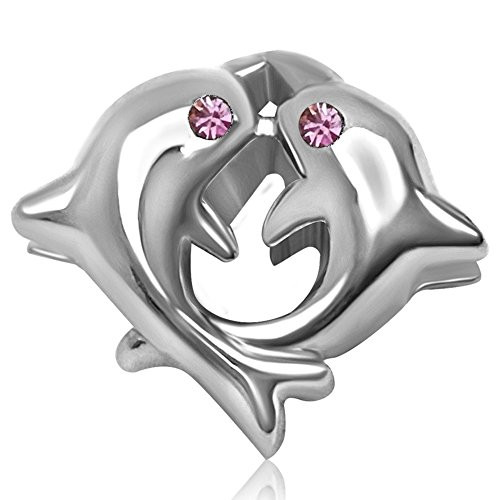 JMQJewelry Birthstone Birthday Purple June Dolphin Eyes Charms For Bracelets Sister Wife Mom Gifts Halloween JMQJewelry Birthstone Birthday Purple June Dolphin Eyes Charms For Bracelets Sister Wife Mom Gifts Halloween