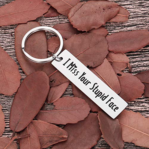 Long Distance Relationship Friendship Gifts for him her Sister Keychain Boyfriend Girlfriend Anniversary Gifts Husband Wife Valentine Gifts for Best Friends Miss You Key Chain Christmas Presents