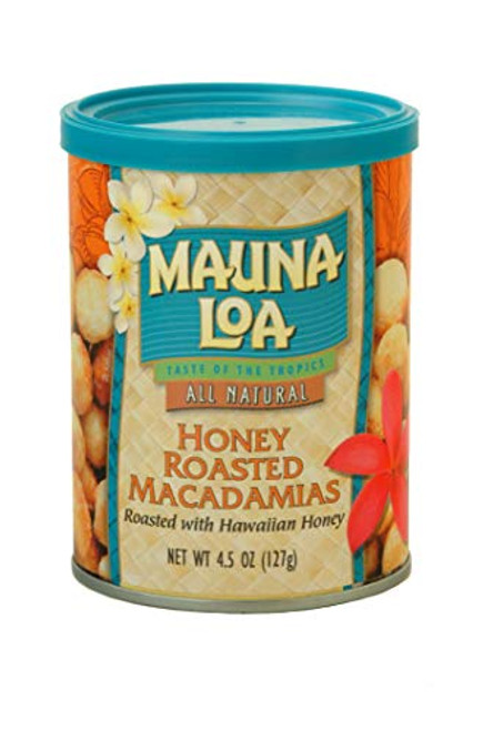 Mauna Loa Premium Hawaiian Roasted Macadamia Nuts Honey Roasted Flavor 4 5 Oz Can Pack of 1 Mauna Loa Premium Hawaiian Roasted Macadamia Nuts Honey Roasted Flavor 4 5 Oz Can Pack of 1