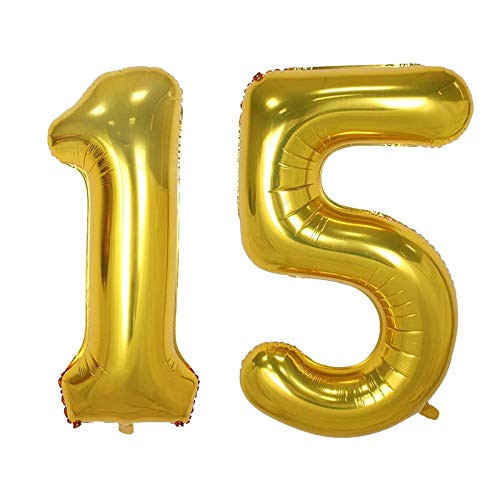 40inch Gold Number Balloon Party Festival Decorations Birthday Anniversary Jumbo foil Helium Balloons Party Supplies use Them as Props for Photos 40inch Gold Number 15 40inch Gold Number Balloon Party Festival Decorations Birthday Anniversary Jumbo foil Helium Balloons Party Supplies use Them as Props for Photos 40inch Gold Number 15