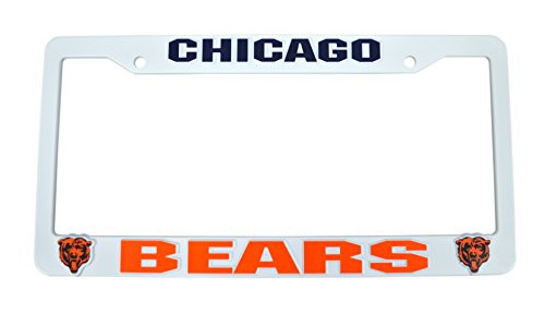 Rico Industries Inc Official National Football League Fan Shop Licensed NFL Shop Authentic License Plate Frame Durable Plastic  Chicago Bears Rico Industries Inc Official National Football League Fan Shop Licensed NFL Shop Authentic License Plate Frame Durable Plastic  Chicago Bears