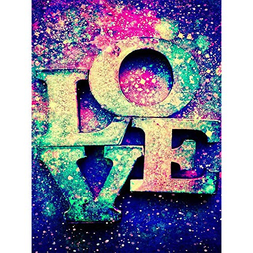 DIY 5D Diamond Painting by Numbers Kits Colorful Love Full Drill Rhinestones Paint with Diamonds Crystal Diamond Art Love DIY 5D Diamond Painting by Numbers Kits Colorful Love Full Drill Rhinestones Paint with Diamonds Crystal Diamond Art Love