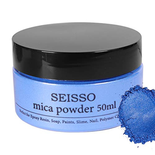 Ocean Blue Mica Powder   1 7 Ounces  50 Grams   Natural Epoxy Resin Dye   for Soap Making  Slime and Nail Pigment Powder  Paint