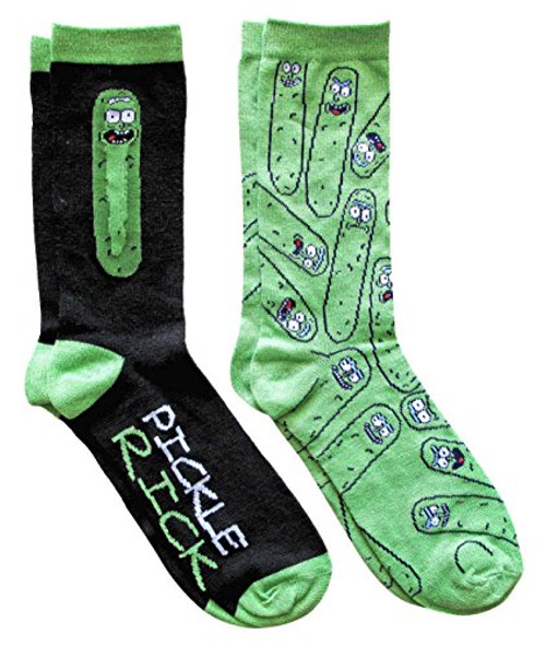 Hyp Men s Rick And Morty Casual Crew Socks Pickle Rick 6 12 Hyp Men s Rick And Morty Casual Crew Socks Pickle Rick 6 12