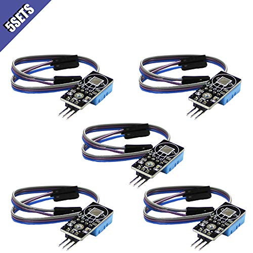 Comidox 5Sets 3 3V 5V DHT11 Digital Temperature Humidity Sensor Module for Arduino Raspberry Pi Dupont Line Included