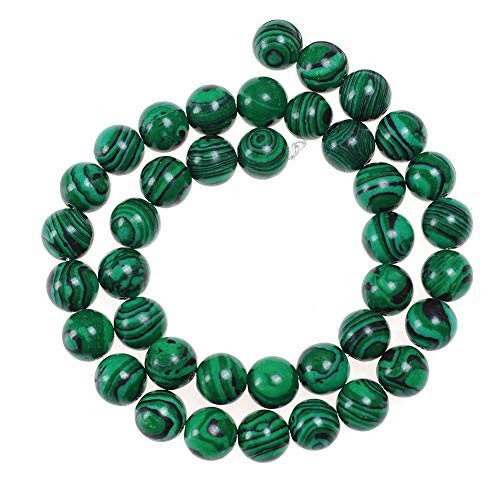 Natural Stone Beads 10mm Malachite Gemstone Round Loose Beads Crystal Energy Stone Healing Power for Jewelry Making DIY 1 Strand 15 Natural Stone Beads 10mm Malachite Gemstone Round Loose Beads Crystal Energy Stone Healing Power for Jewelry Making DIY 1 Strand 15