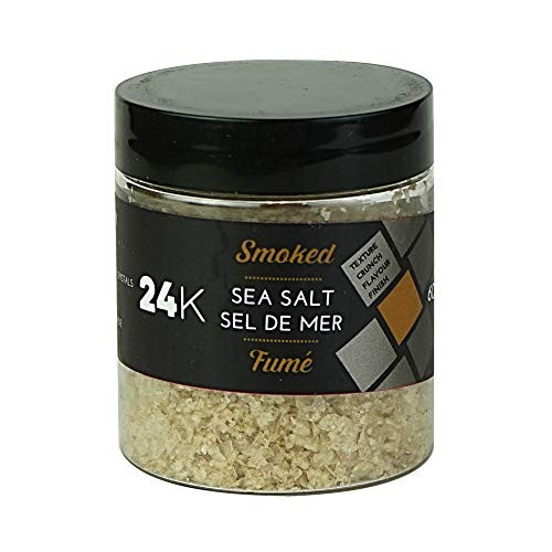 24K Smoked Sea Salt Flakes 2 1 oz 60 g Premium Gourmet Finishing Salt Fine Flakes 24K Smoked Sea Salt Flakes 2 1 oz 60 g Premium Gourmet Finishing Salt Fine Flakes