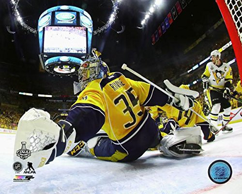 Pekka Rinne Nashville Predators 2017 Playoffs Action Photo  Size  8  x 10