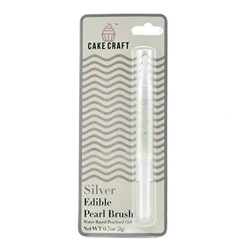 Cake Craft Edible Pearl Brush Silver 0 7 Ounces  Pack of 1