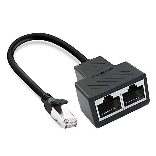 RJ45 Network 1 to 2 Port Ethernet Adapter Splitter  RJ45 1 Male to 2 Female LAN Ethernet Splitter Adapter Cable Suitable Super Cat5  Cat5e  Cat6  Cat7 LAN Ethernet Socket Connector Adapter