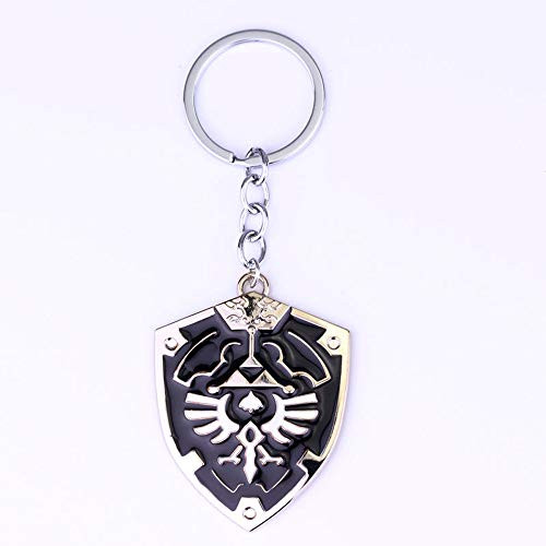 Legend of Zelda Hylian Shield Keychain  Silver