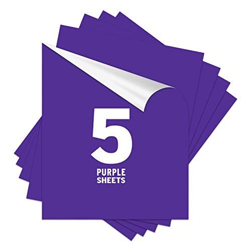 Purple Heat Transfer Vinyl 12x10  5 Sheets Iron On Vinyl HTV on t Shirt Bundle Assorted Pack Iron on HTV Vinyl for Silhouette Cameo  Cricut or Heat Press