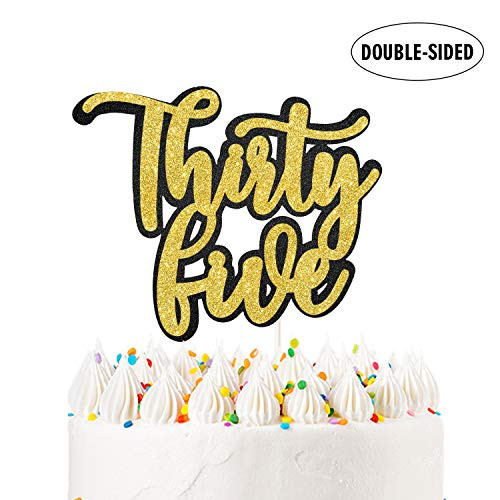 Thirty five Cake Topper  35 Cake Topper  35th Birthday Cake Decor  35th Wedding Anniversary Cake Decor for Thirty fifth Birthday Party  Anniversary Party Decoration Supplies