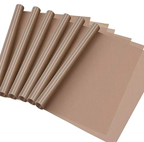 6pcs Pack PTFE Teflon Sheet for Heat Press Transfer Sheet Non Stick Heat Transfer Paper Reusable Heat Resistant Craft Mat 16 x 20   12 Wx16 L