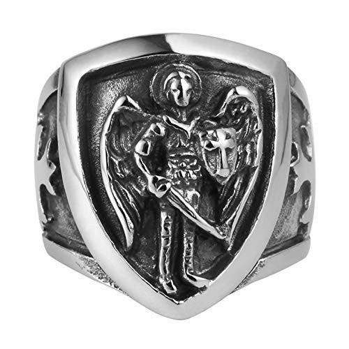 AsAlways Amulet Men Ring Archangel St Michael Saint Shield Protection The Patron Saints Medals AsAlways Amulet Men Ring Archangel St Michael Saint Shield Protection The Patron Saints Medals