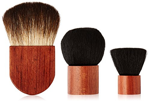 ON OFF Wooden Flat Top Buki Flawless Finisher and Wooden Jumbo Buki Brush  3 Count