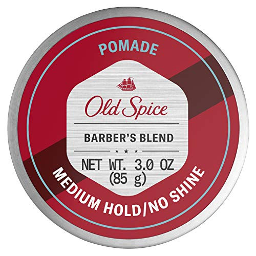 Old Spice Hair Styling Pomade for Men  Medium Hold No Shine  Barber s Blend Infused with Aloe  3 Oz