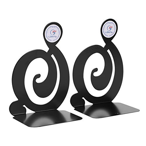 Metal Notes Bookend Book Stand Holder Non-Slip Desktop Organizer Storage Bookcase Bookshelf Desk Decorative Supports Bookends 1 Pair