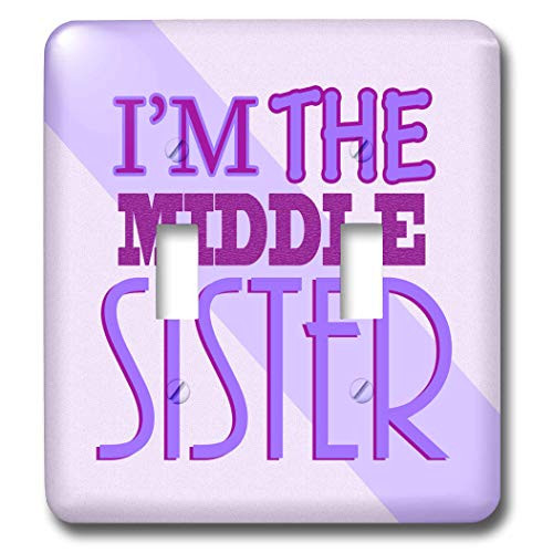 3dRose lsp 20377 2 Im The Middle Sister Purple Double Toggle Switch