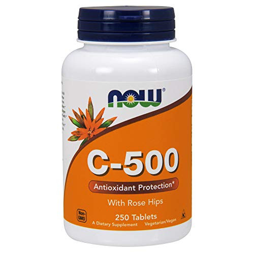 NOW Supplements  Vitamin C 500 with Rose Hips  Antioxidant Protection*  250 Tablets