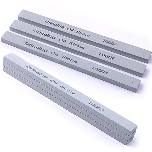 CHEERBRIGHT 1000 6pieces Green Carbon Whetstone Stone Set Sharpening OilStone Kit  5 9x0 47x0 24Inch