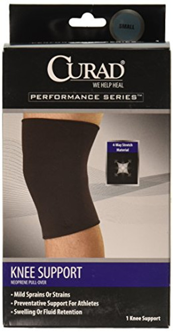 Curad Neoprene Pull Over Knee Support with Closed Patella Design Small Curad Neoprene Pull Over Knee Support with Closed Patella Design Small