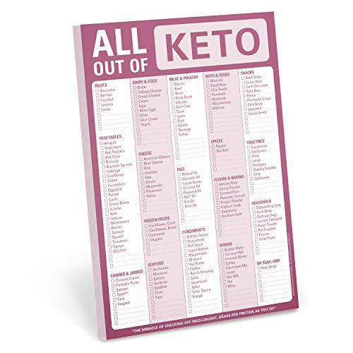 Knock Knock All Out of Pad  Keto   Keto Diet Grocery List Note Pad  6 x 9 inches