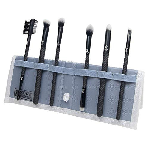 MODA Pro Travel Size Beautiful Eyes 7pc Makeup Brush Set with Pouch Includes Angle Shader Crease Smudger Eye Shader Smoky Eye Brow Liner and Lash Comb Brushes Black MODA Pro Travel Size Beautiful Eyes 7pc Makeup Brush Set with Pouch Includes Angle Shader Crease Smudger Eye Shader Smoky Eye Brow Liner and Lash Comb Brushes Black