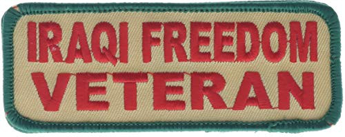 Iraqi Freedom Veteran 4  Embroidered Patch PW0015kD6