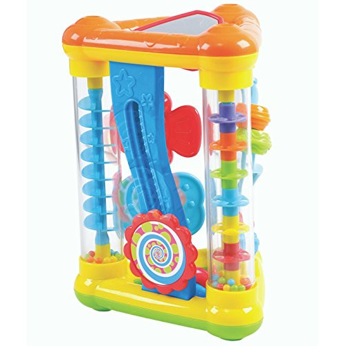KidSource Learning Triangle - Baby Activity Toy - 5 Sides of Sensory Play Promote Early Development and Fine Motor Skills for Infants Ages 6 Months Old and Up