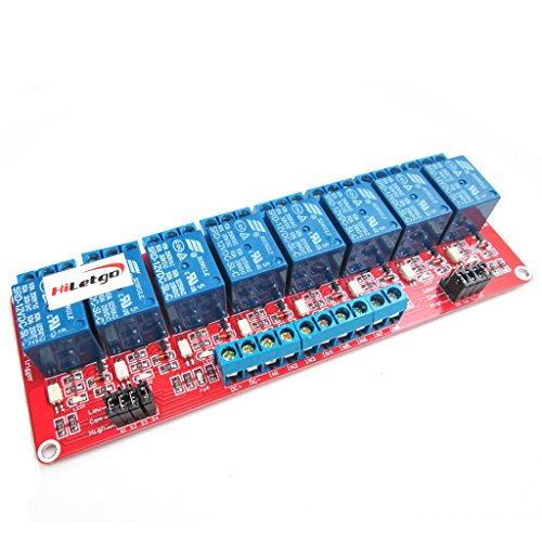 HiLetgo 12V 8 Channel Relay Module with OPTO Isolated High and Low Level Trigger 8 Ways Relay Switch Module for Arduino