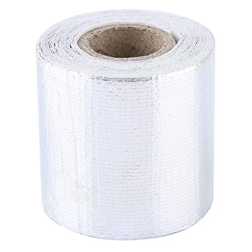 Akozon Adhesive Tape 5m 5cm Car Aluminum Foil Adhesive Reflective Heat Shield Wrap Tape Silver