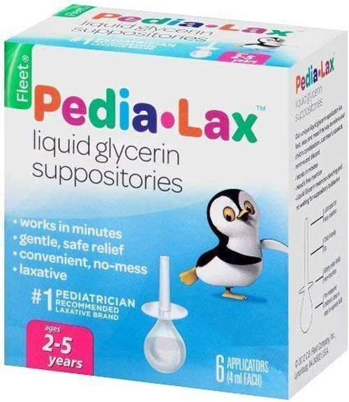 Pedia Lax HN 04M9 0JK3 Liquid Glycerin Suppositories 6 Applicators Pack of 1 Pedia Lax HN 04M9 0JK3 Liquid Glycerin Suppositories 6 Applicators Pack of 1