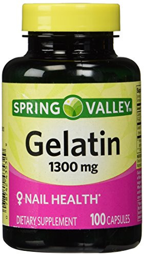Spring Valley Gelatin 1300mg NAIL HEALTH  dietary supplement 100 capsules