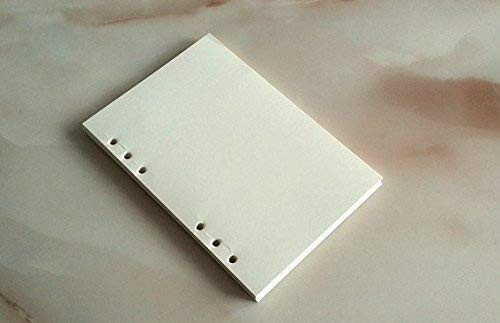 100 Sheets A6 Size 6 Hole Paper Refills For Notebook Planner Journal Dairy  Blank White