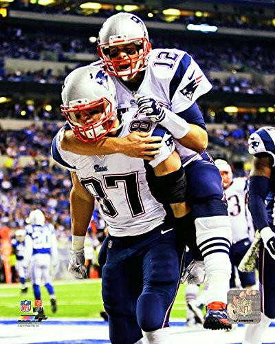 Tom Brady Rob Gronkowski New England Patriots Action Photo (11" x 14")